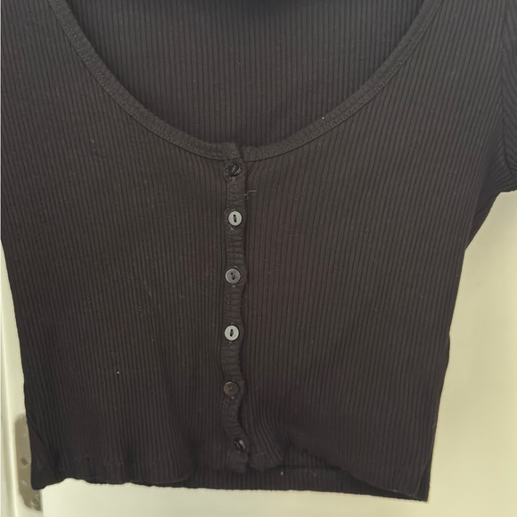 H&M Cropped Ribbed Tee - Picture 4 of 9